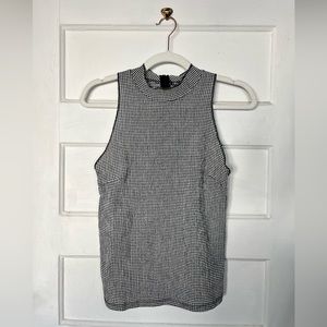 Zara gingham high neck sleeveless top
